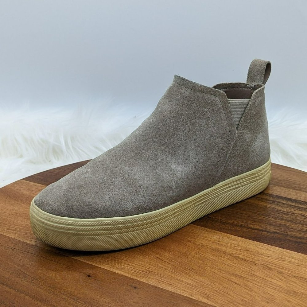 Dolce Vita Sneakers Tasha 8.5 Tan Suede Leather High Top Pull On Fashion Cushion